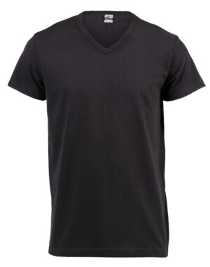 Vicbay V-neck Unisex T-Shirt 160gm Black