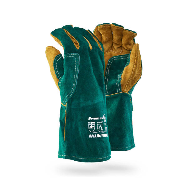 green welders glove