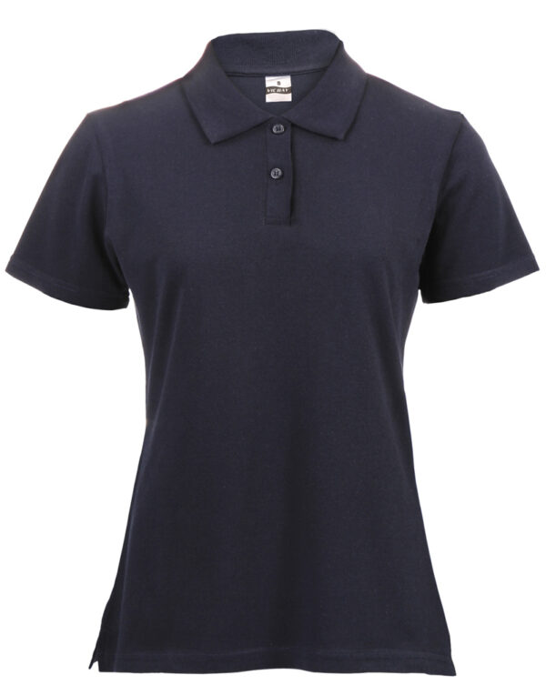 vicbay womens polo fitted pique 180gm